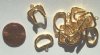 5 14mm Gold Tone "D" Style Clasps